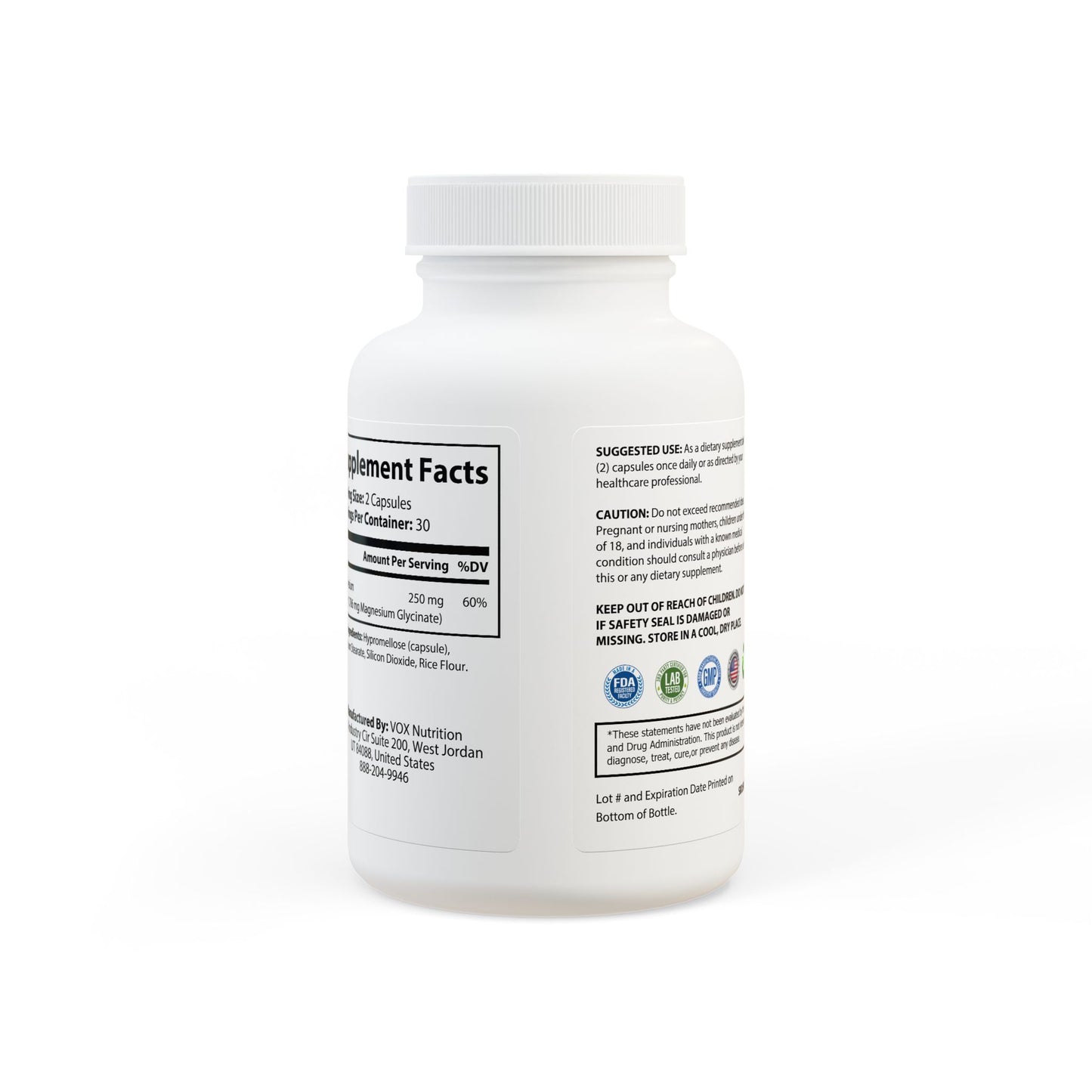 DBT Magnesium Glycinate supplement capsules — high absorption glycinate form for nervous system support