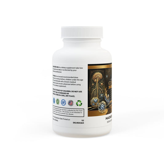 DBT Magnesium Glycinate supplement label showing ingredients and dosage — 60 vegan capsules