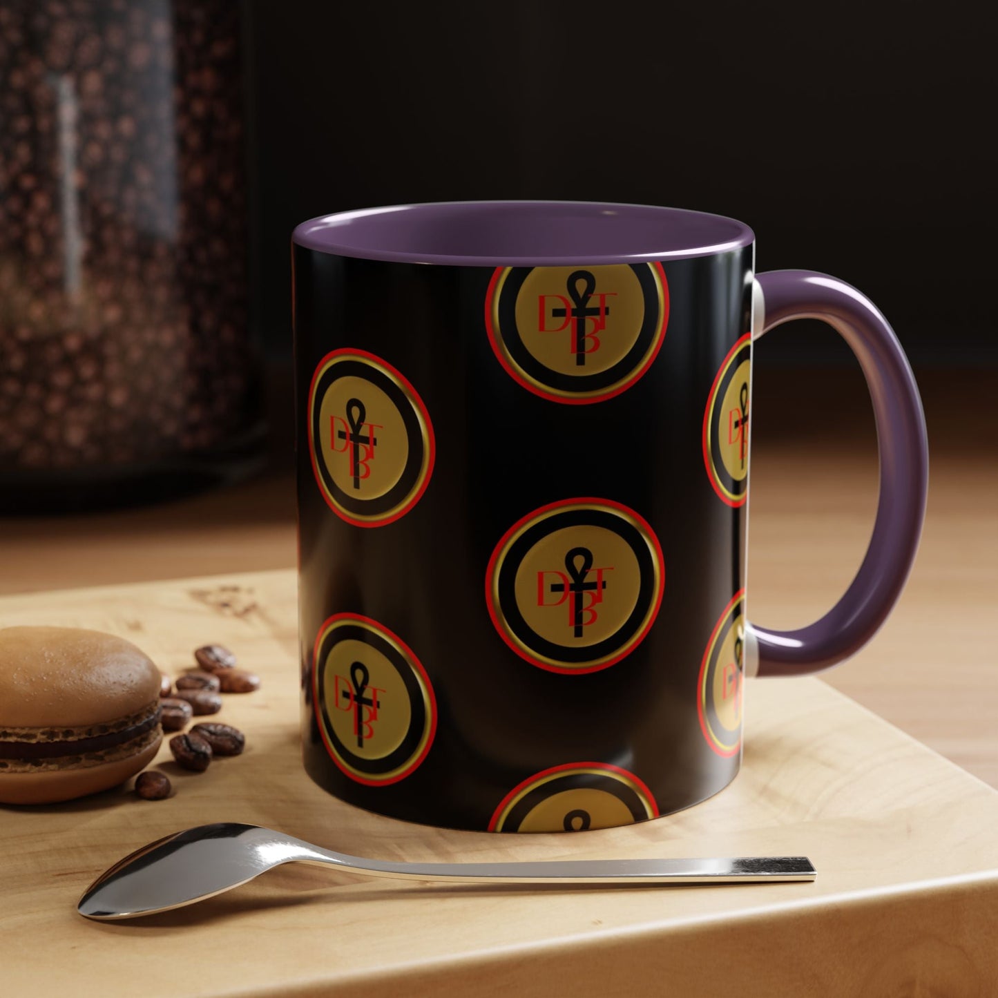 DBT Accent Coffee Mug set — microwave safe ceramic cups with vivid handle and interior