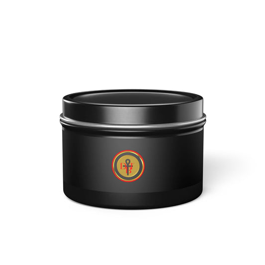 DBT Royalty Anchor & Amber Tin Candle — nautical scented travel candle in metal tin with anchor design