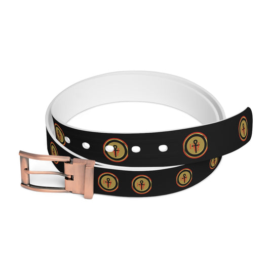 DBT Ankh Belt — sovereign symbol accessory with black strap and Ankh buckle