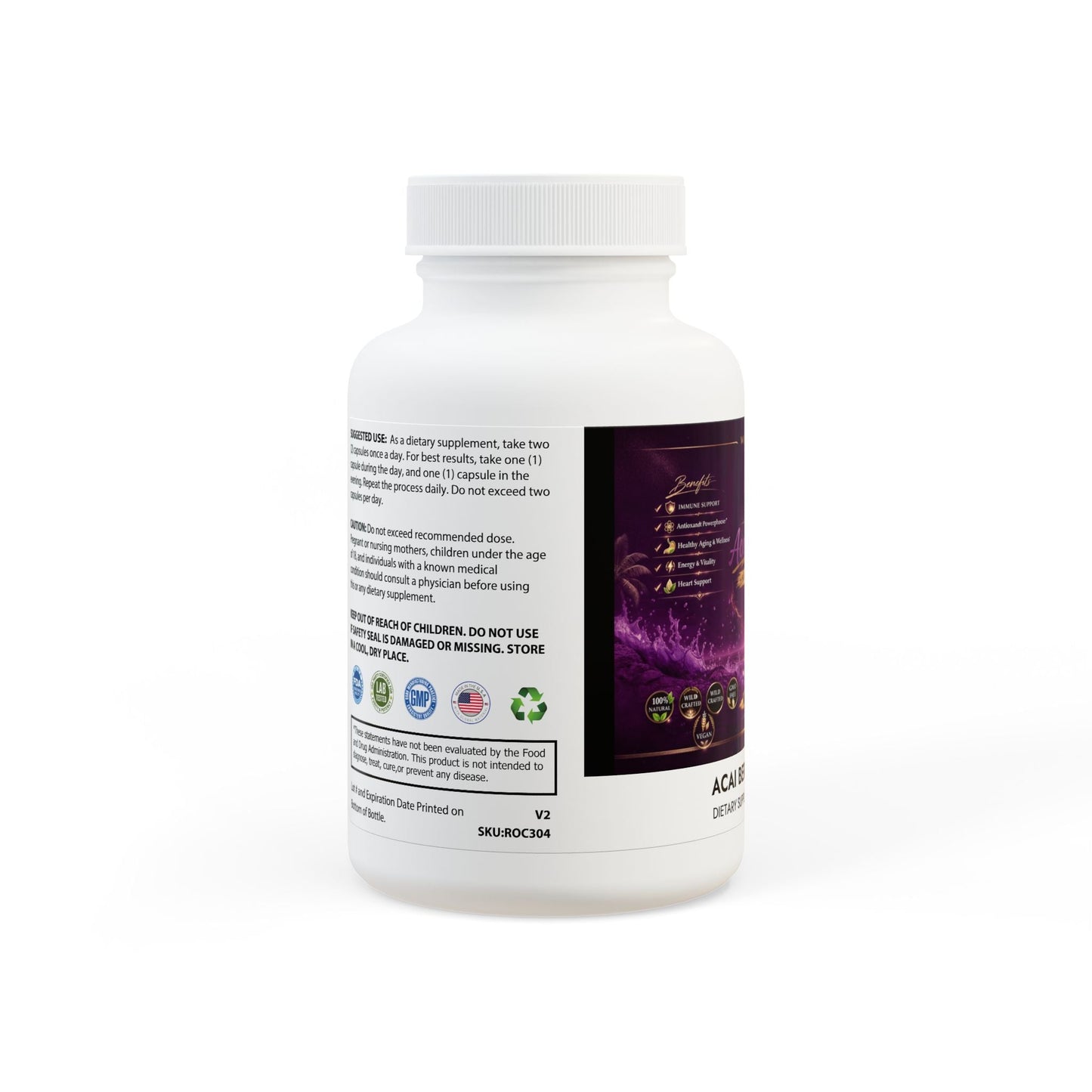 DBT Acai Berry Complex supplement bottle — 60 capsules digestive health and antioxidants