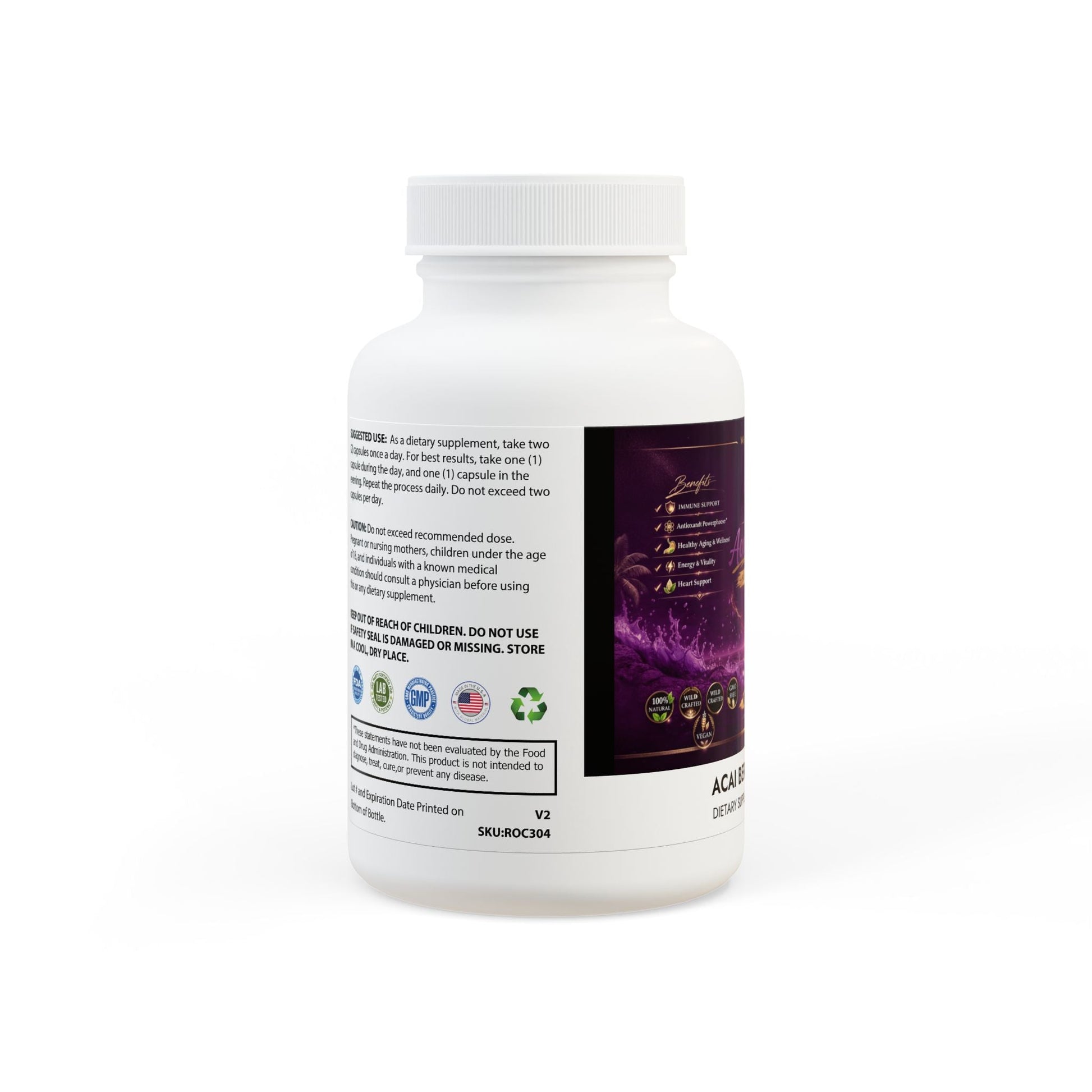 DBT Acai Berry Complex supplement bottle — 60 capsules digestive health and antioxidants