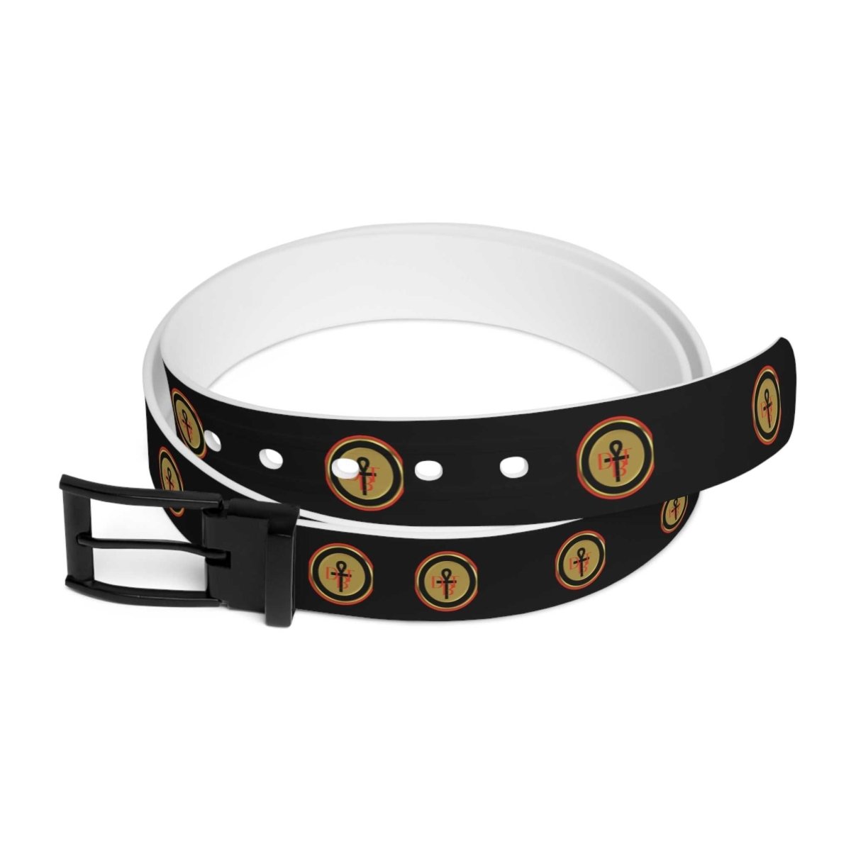 DBT Royalty Ankh Belt — sovereign accessory in black bronze and gun metal finishes