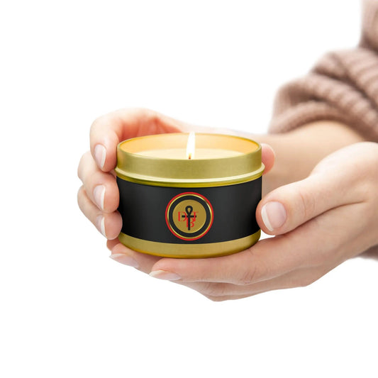 DBT Royalty Luxury Scented Candle — hand-poured coconut soy wax in reusable black tin