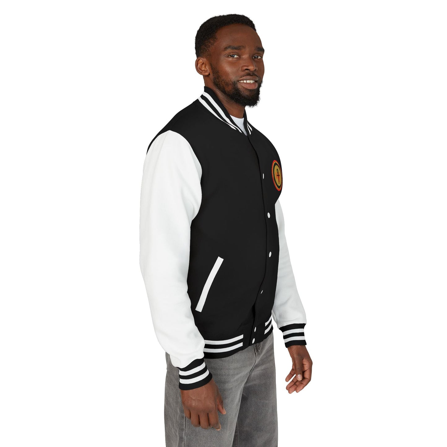 DBT Letterman Jacket lifestyle — royal streetwear DBT Royalty