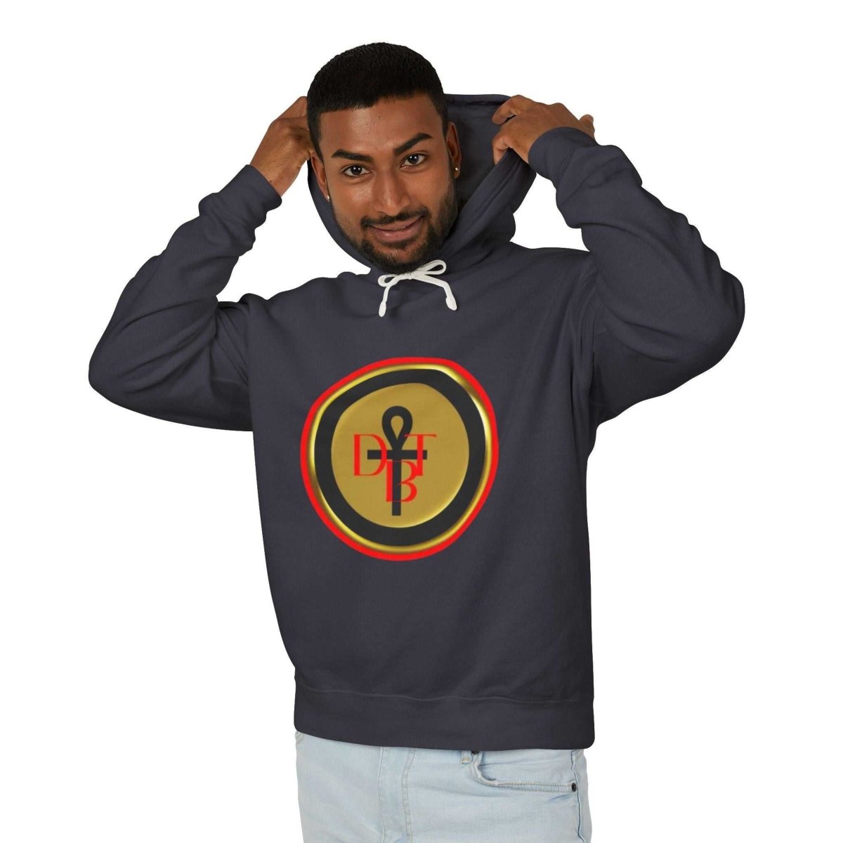 DBT Royalty Ankh Emblem Hoodie — Afrocentric sweatshirt 100% ring-spun US cotton