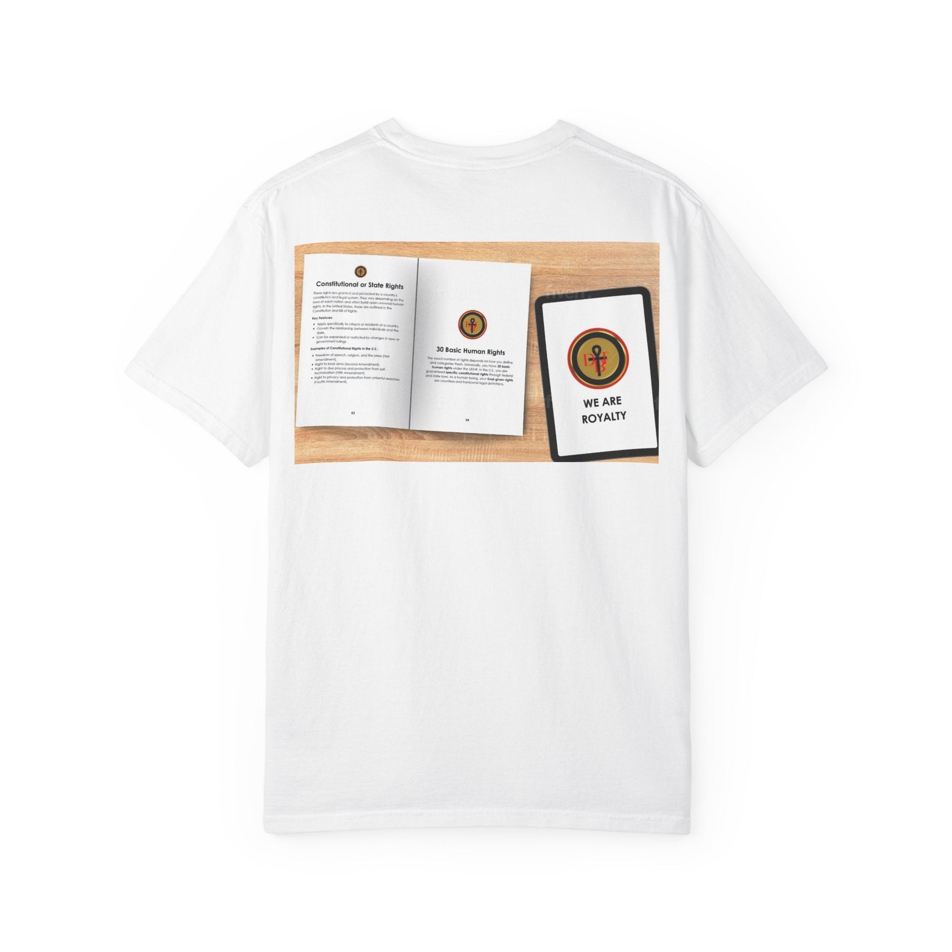 DBT garment-dyed tee front view — relaxed fit streetwear