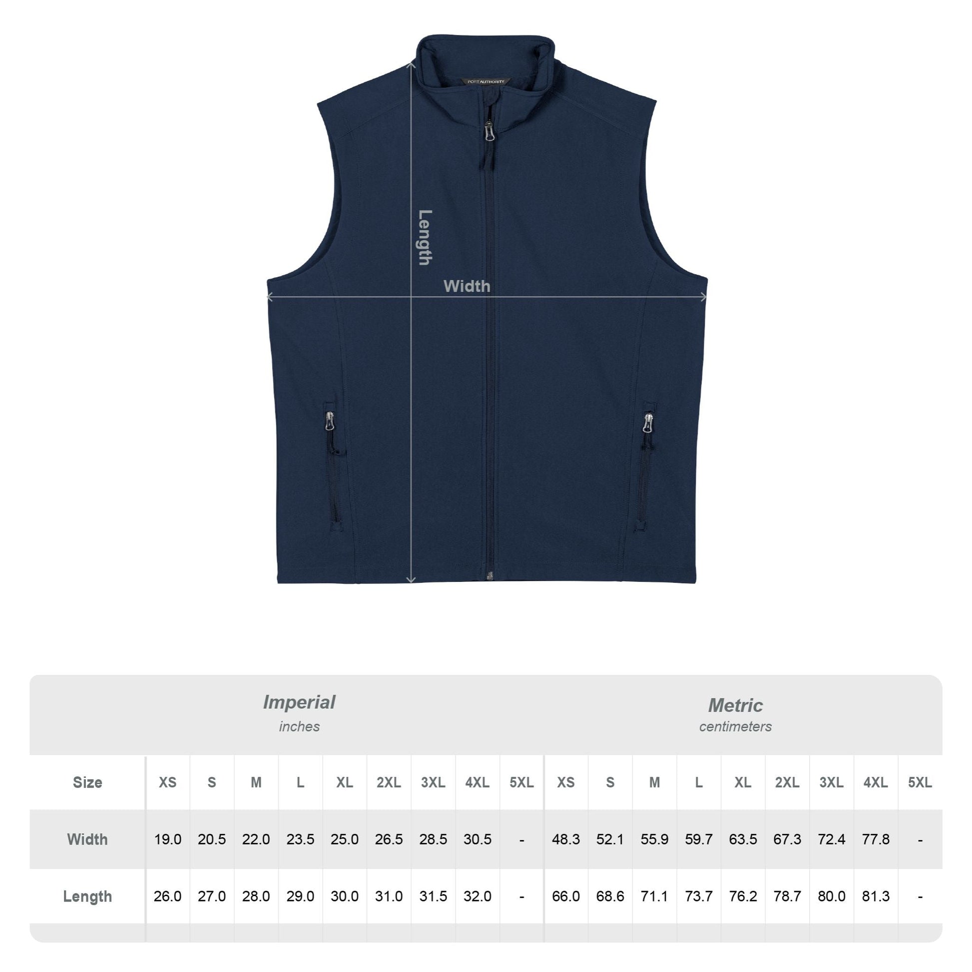 DBT Men's Soft Shell Vest detail — cadet collar chin guard