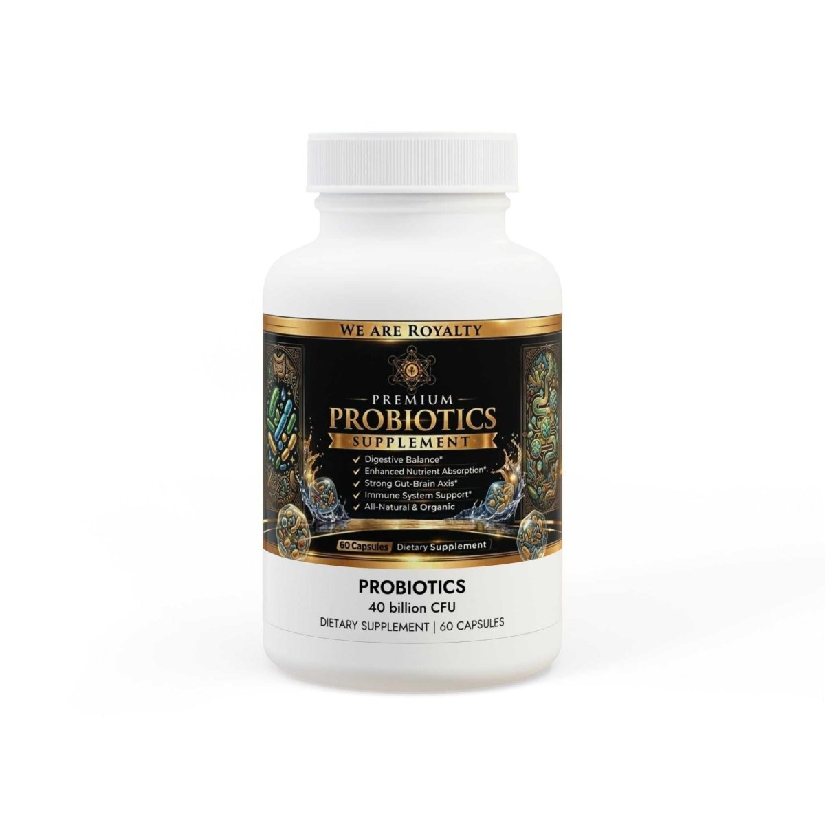 DBT Probiotics bottle lifestyle — daily gut health supplement for digestion, energy, and immunity